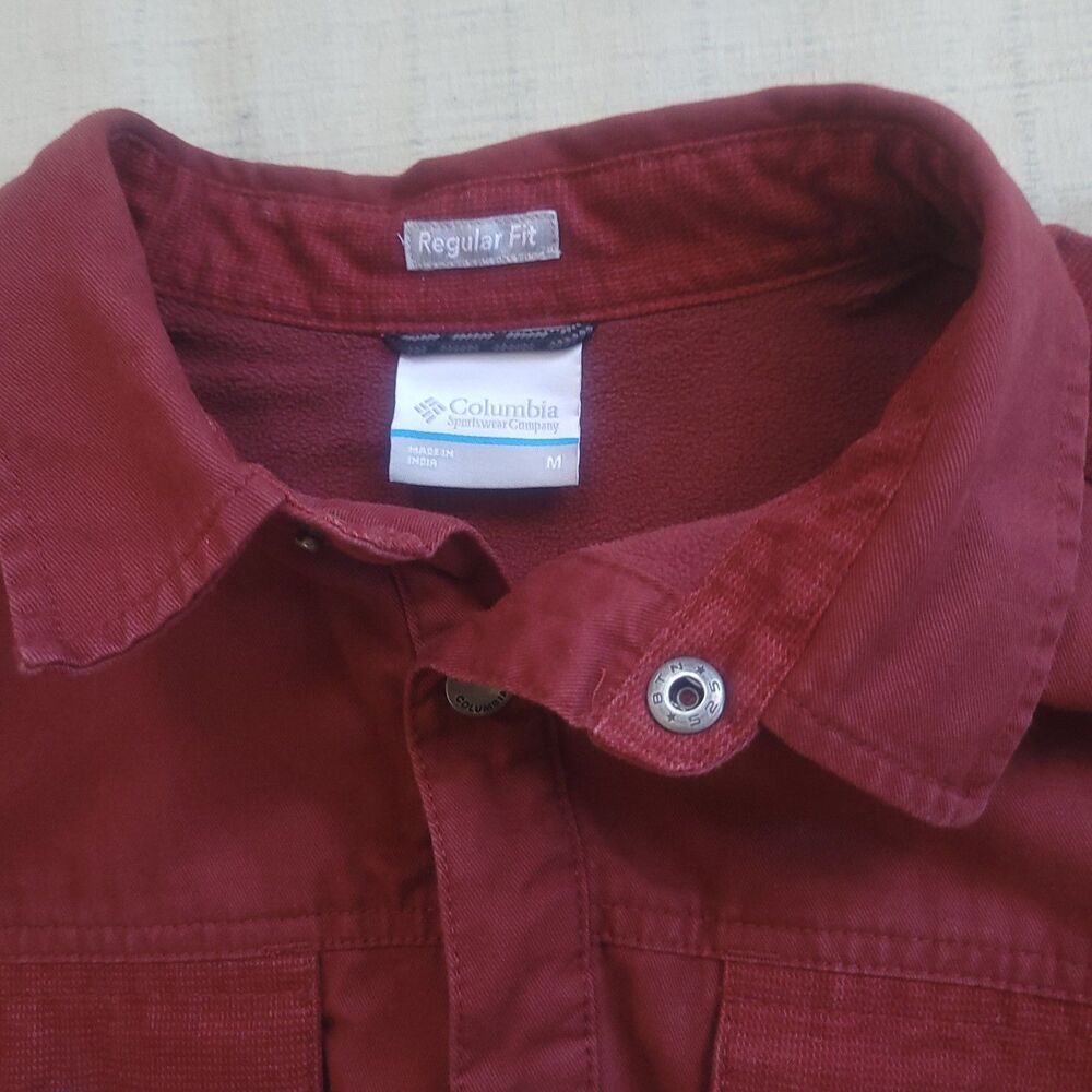 Columbia Men's Hyland Woods Deep Rust Shirt Jacket Size Medium - Picture 9 of 14